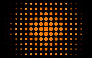 Preview wallpaper circles, dots, abstraction, orange, black