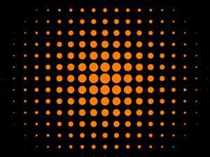 Preview wallpaper circles, dots, abstraction, orange, black