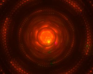Preview wallpaper circles, dotted line, glow, abstraction, orange