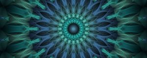 Preview wallpaper circles, fractal, blue, green, abstraction