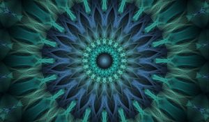 Preview wallpaper circles, fractal, blue, green, abstraction