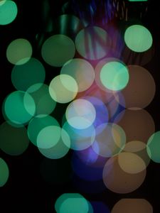 Preview wallpaper circles, glare, abstract, green