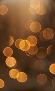 Preview wallpaper circles, glare, bokeh, abstraction, yellow