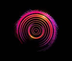 Preview wallpaper circles, gradient, stains, black background