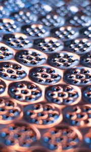 Preview wallpaper circles, grid, metal, texture