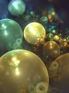 Preview wallpaper circles, hexagons, glow, shapes, pattern