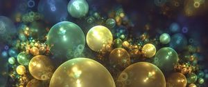 Preview wallpaper circles, hexagons, glow, shapes, pattern