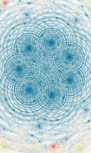 Preview wallpaper circles, intersection, pattern, abstraction, blue