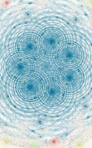 Preview wallpaper circles, intersection, pattern, abstraction, blue