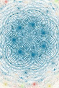 Preview wallpaper circles, intersection, pattern, abstraction, blue