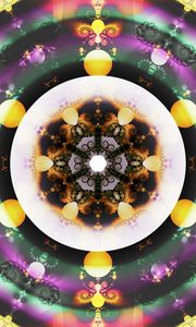 Preview wallpaper circles, kaleidoscope, shapes, transparent, abstraction