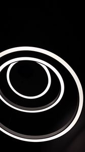 Preview wallpaper circles, lamp, lighting, bw, dark