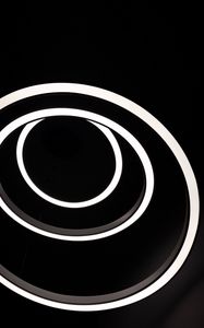 Preview wallpaper circles, lamp, lighting, bw, dark