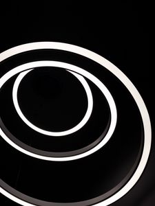 Preview wallpaper circles, lamp, lighting, bw, dark