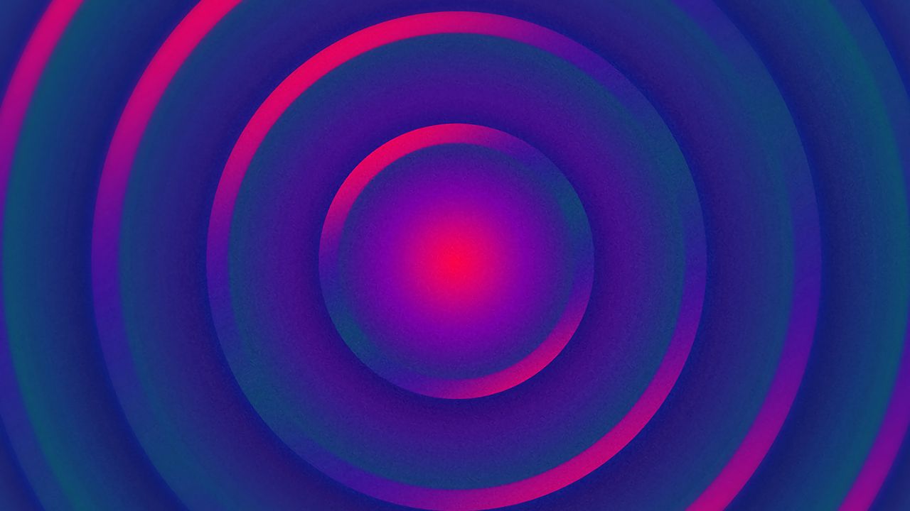 Wallpaper circles, layers, purple, glow hd, picture, image