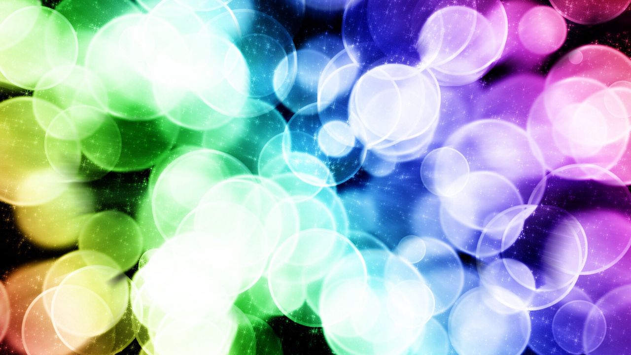 Wallpaper circles, light, glare, colored, background