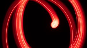 Preview wallpaper circles, light, long exposure, abstraction, red