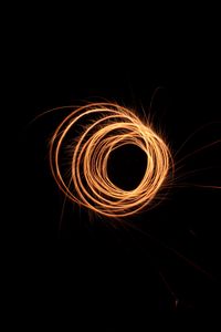 Preview wallpaper circles, light, long exposure, black