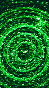 Preview wallpaper circles, light, rotation, freezelight, abstraction, green