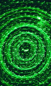 Preview wallpaper circles, light, rotation, freezelight, abstraction, green