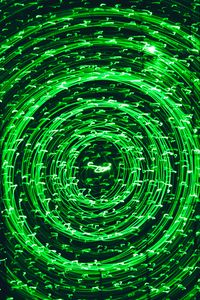 Preview wallpaper circles, light, rotation, freezelight, abstraction, green