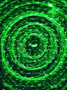 Preview wallpaper circles, light, rotation, freezelight, abstraction, green