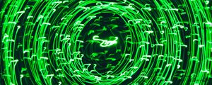 Preview wallpaper circles, light, rotation, freezelight, abstraction, green