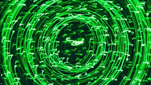 Preview wallpaper circles, light, rotation, freezelight, abstraction, green