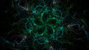 Preview wallpaper circles, lines, abstraction, green
