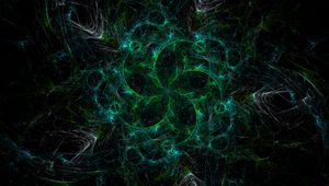 Preview wallpaper circles, lines, abstraction, green