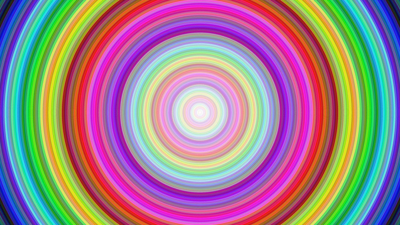 Wallpaper circles, lines, abstraction, colorful