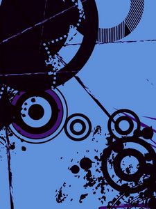 Preview wallpaper circles, lines, blotches, spots, dark, background