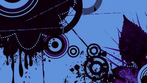 Preview wallpaper circles, lines, blotches, spots, dark, background