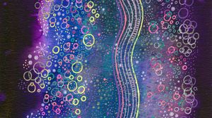 Preview wallpaper circles, lines, watercolor, abstraction, colorful