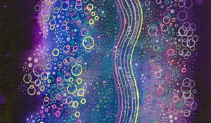 Preview wallpaper circles, lines, watercolor, abstraction, colorful