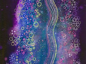 Preview wallpaper circles, lines, watercolor, abstraction, colorful