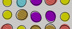 Preview wallpaper circles, multicolored, paper, texture, pattern