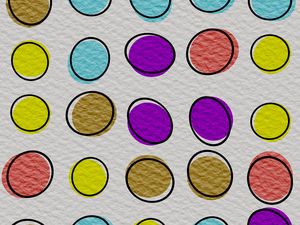 Preview wallpaper circles, multicolored, paper, texture, pattern