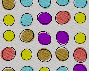 Preview wallpaper circles, multicolored, paper, texture, pattern