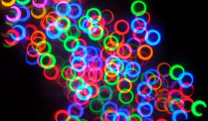 Preview wallpaper circles, neon, intersection, dark