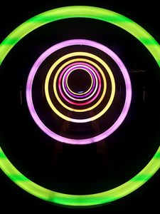 Preview wallpaper circles, neon, light