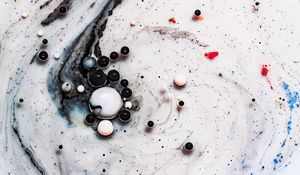 Preview wallpaper circles, paint, liquid, dots, drops