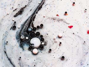 Preview wallpaper circles, paint, liquid, dots, drops