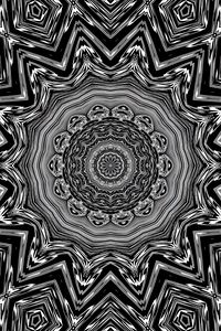 Preview wallpaper circles, pattern, fractal, abstraction, black and white