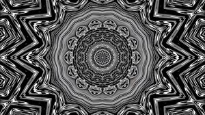 Preview wallpaper circles, pattern, fractal, abstraction, black and white