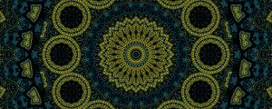 Preview wallpaper circles, pattern, fractal, shapes, abstraction, yellow, blue