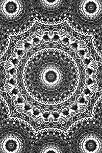 Preview wallpaper circles, pattern, fractal, black and white, abstraction