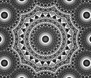 Preview wallpaper circles, pattern, fractal, black and white, abstraction