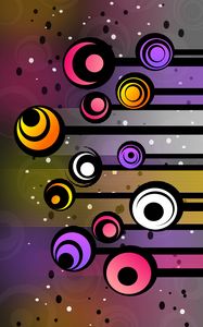 Preview wallpaper circles, patterns, colorful, lines