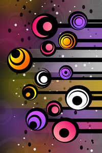Preview wallpaper circles, patterns, colorful, lines